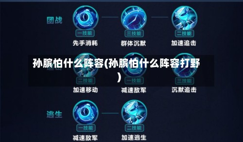 孙膑怕什么阵容(孙膑怕什么阵容打野)-第2张图片
