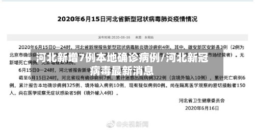 河北新增7例本地确诊病例/河北新冠病毒最新消息-第2张图片