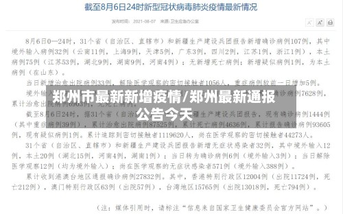 郑州市最新新增疫情/郑州最新通报公告今天-第2张图片