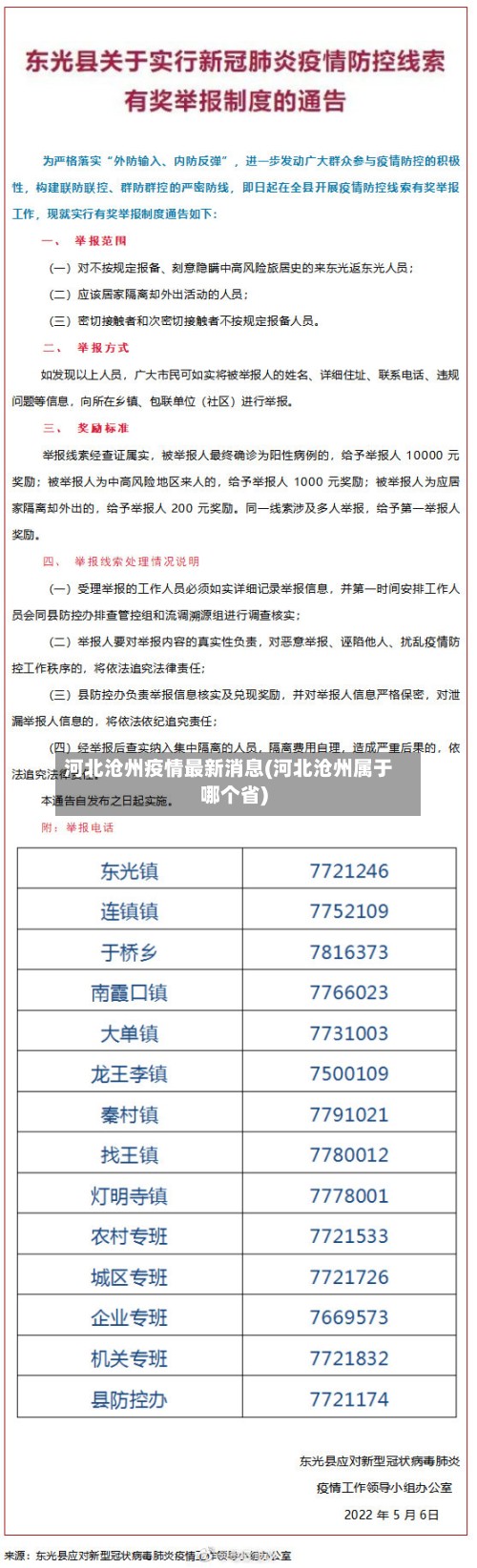 河北沧州疫情最新消息(河北沧州属于哪个省)