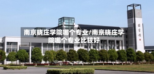 南京晓庄学院哪个专业/南京晓庄学院哪个专业比较好