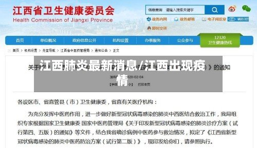 江西肺炎最新消息/江西出现疫情-第3张图片