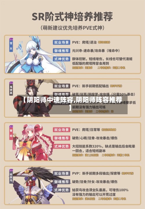 【阴阳师中速阵容,阴阳师阵容推荐】-第3张图片