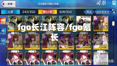 fgo长江阵容/fgo氪长