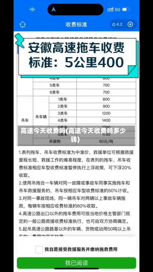 高速今天收费吗(高速今天收费吗多少钱)