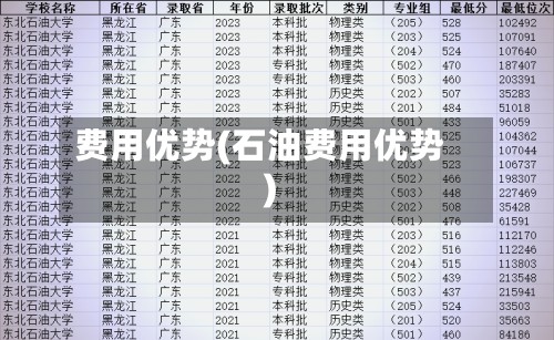 费用优势(石油费用优势)