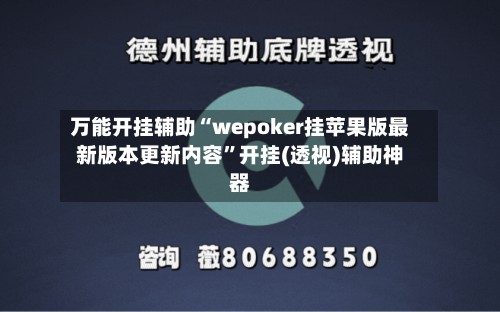 万能开挂辅助“wepoker挂苹果版最新版本更新内容	”开挂(透视)辅助神器-第3张图片