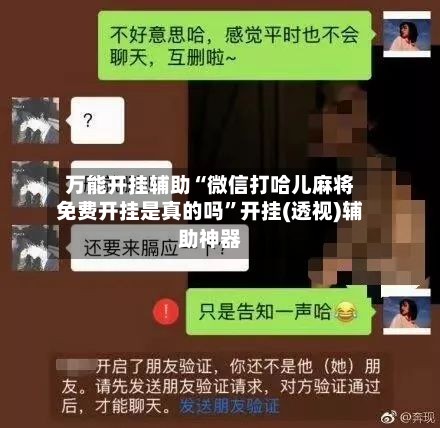 万能开挂辅助“微信打哈儿麻将免费开挂是真的吗	”开挂(透视)辅助神器-第2张图片