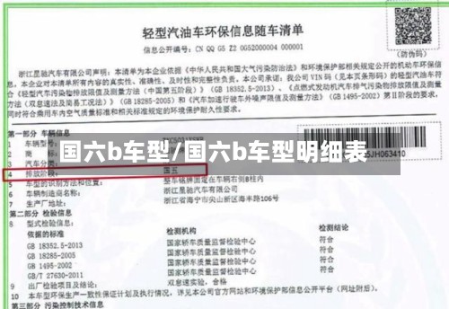 国六b车型/国六b车型明细表