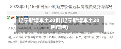 辽宁新增本土20例(辽宁新增本土20例病例)